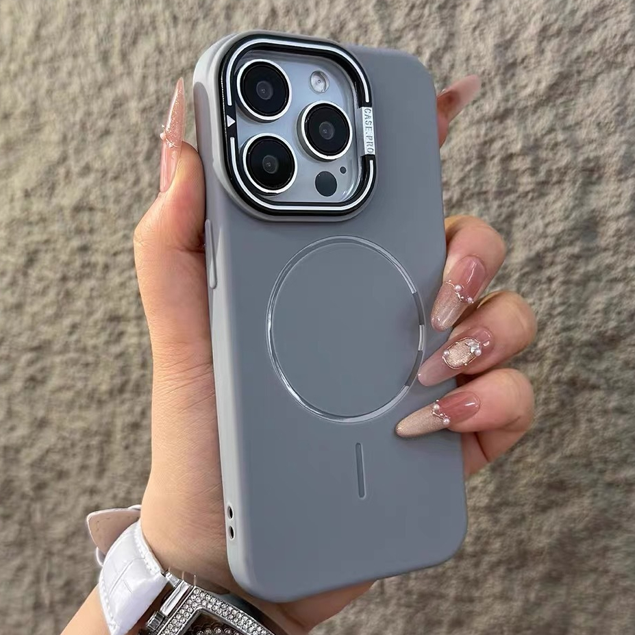 ขาตั้งล่องหน Magnetic เคสโทรศัพท์สําหรับ iPhone 17 16 15 14 13 12 11 Pro Max Plus เคสกันกระแทก