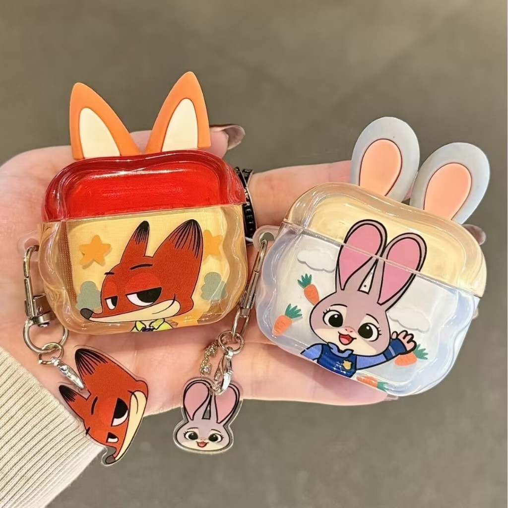 เคสหูฟัง Fox เหมาะสําหรับ Airpods Pro, Airpods 4, Airpods Pro2 เคสป้องกันหูฟังกันกระแทก
