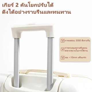 GOTURE กระเป๋าเดินทาง 20/24/28 นิ้ว โพลีคาร์บอเนต ล้อหมุนได้ 360° ทนทานต่อรอยขีดข่วนและการสึกหรอ