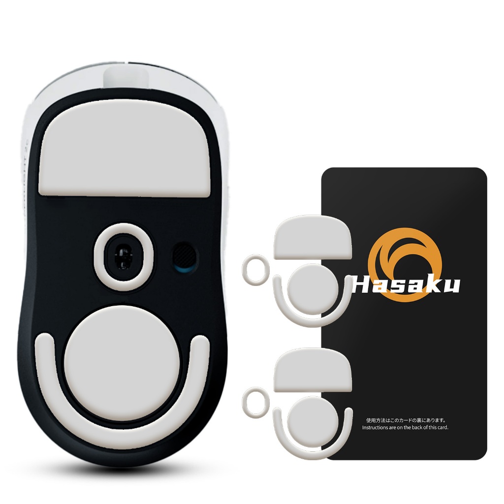 2 ชุด HASAKU Rounded Curved Edge Mouse Skates สําหรับ Logitech G PRO X Superlight 2C ไร้สาย / GPW4