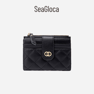 Seagloca Classic Women Short Wallet Lady Purse With Card Holder (Black has box option) No 353
