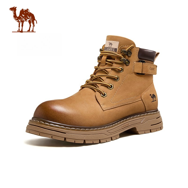 CAMEL CROWN รองเท้าบู๊ทมาร์ตินกลางแจ้งสําหรับผู้ชายและผู้หญิงรองเท้าเดินป่าคู่ต่ํา