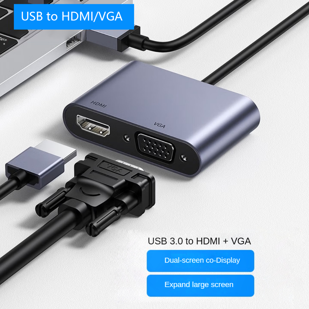 USB to HDMI HD Converter Docking Station เหมาะสําหรับภายนอกกราฟิกการ์ดขยายแล็ปท็อปเดสก์ท็อปเชื่อมต่อ