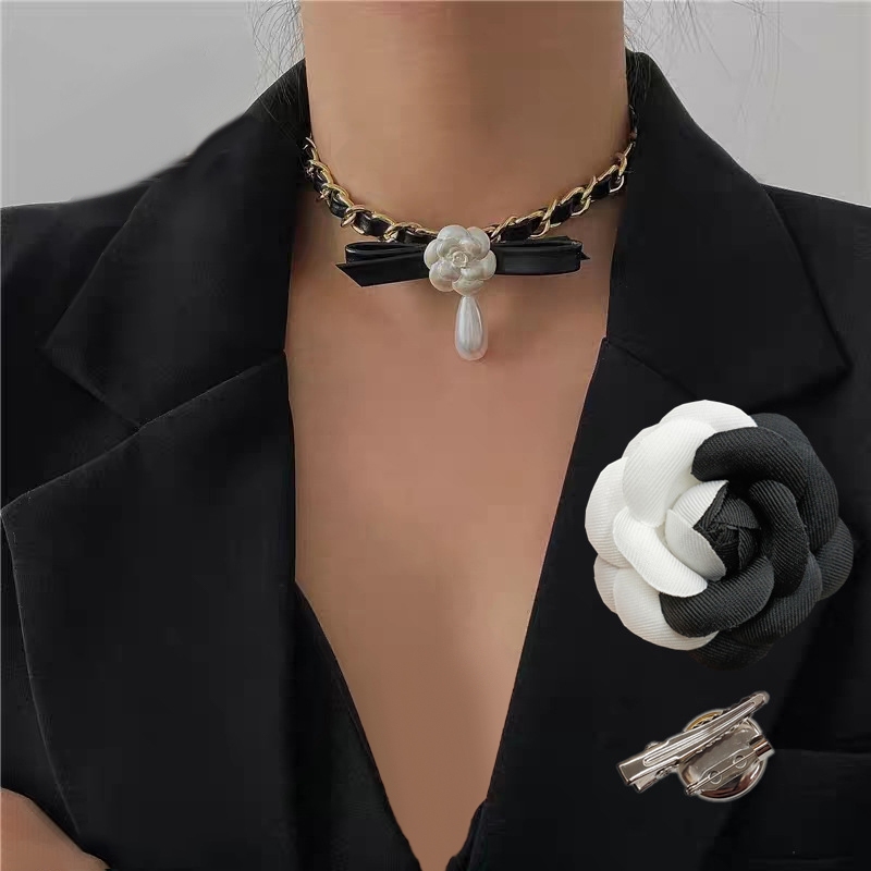 เข็มกลัดลายดอกไม้ขนาดใหญ่แบบเรียบหรู สำหรับผู้หญิง พร้อมใช้งานกับผ้าพันคอและเสื้อโค้ต