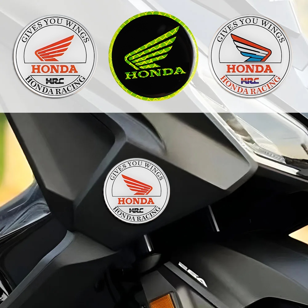3Dเจลโลโก้สติกเกอร์รถจักรยานยนต์สําหรับHondaสติกเกอร์Decalsหมวกกันน็อคถังCbr HRC Wingโลโก้สีแดง/สีสั