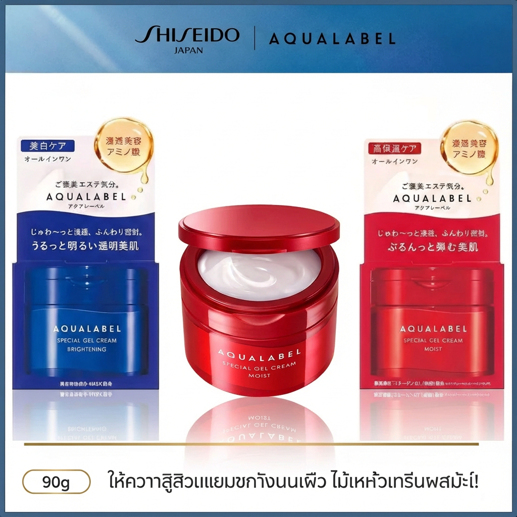 Shiseido AQUALABEL Special Gel Cream EX 90g - Whitening/Oil in/Moist