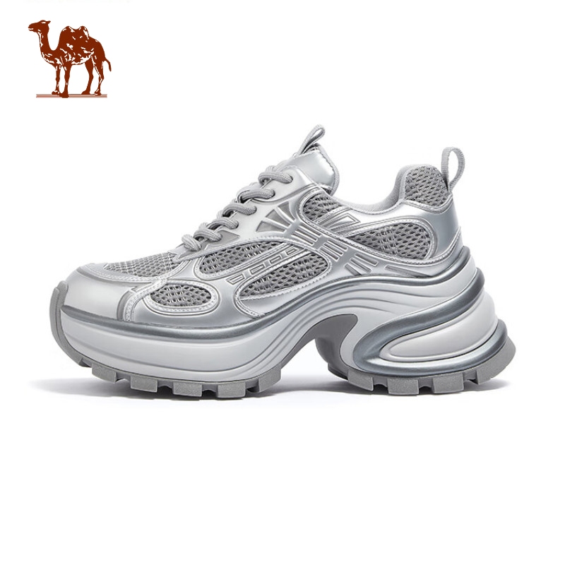 CAMEL XINGYUN รองเท้าผ้าใบ Retro Chunky รองเท้ากีฬาลําลองเพิ่มความสูง