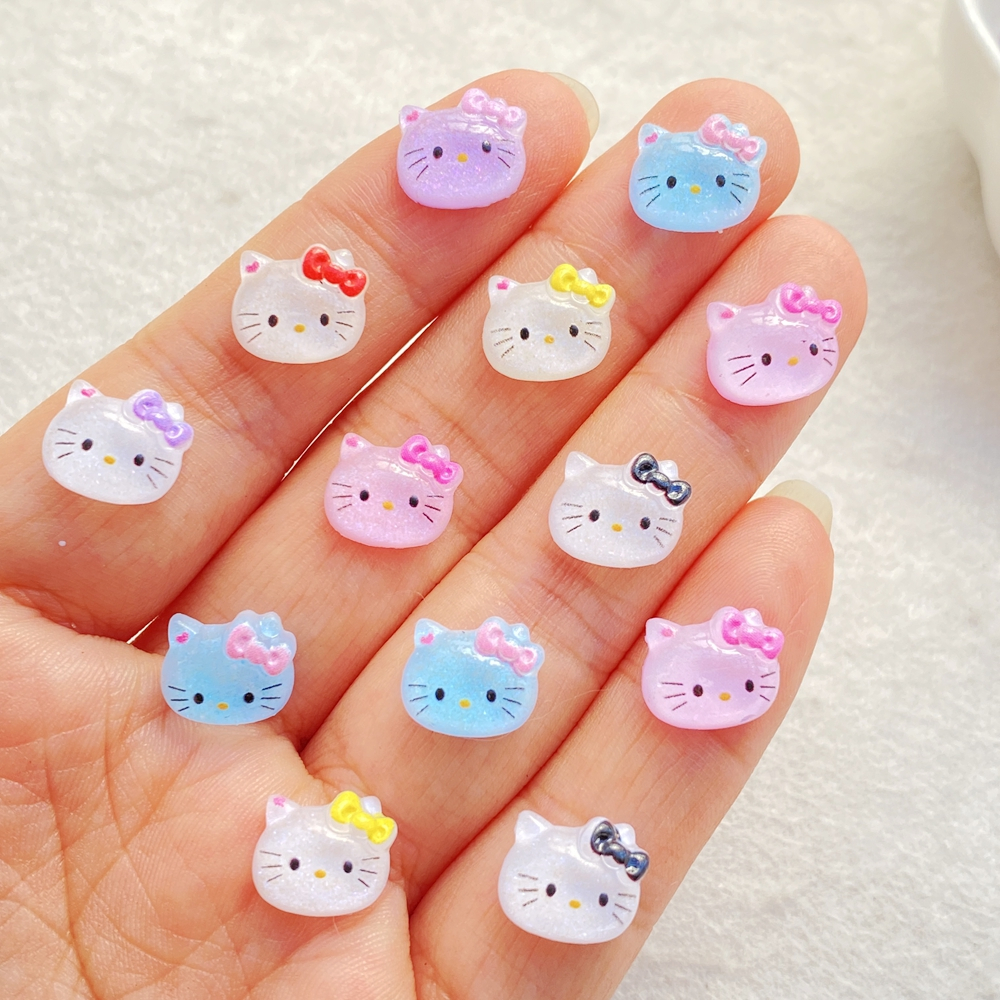 50ชิ้นของเรซิ่น น่ารัก สีมินิการ์ตูนแมวแบนกลับหินพลอยสมุดภาพ ทําเอง งานแต่งงานคริสต์มาสศิลปะตกแต่งเครื่องประดับอุปกรณ์งานฝีมือ – โปรปัง