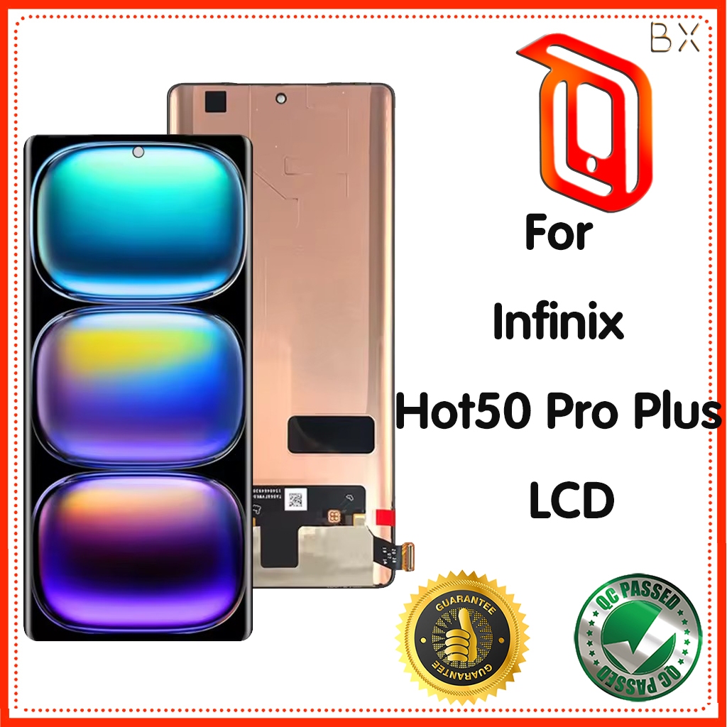 AMOLED/TFT LCD สําหรับ Infinix Hot 50 Pro Plus 4G LCD X6880 หน้าจอสัมผัส Digitizer