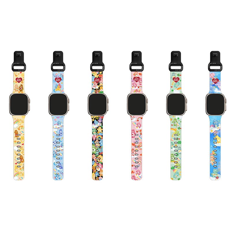 Rainbow Bear Series สายการ์ตูน สายนาฬิกา สายซิลิโคน เหมาะสําหรับ 38mm/40mm/41mm/s10 42mm, 42mm/44mm/45mm/s10 46mm/49mm