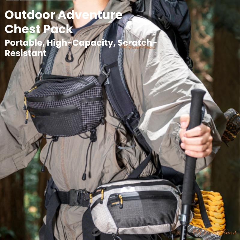 Hikeman Dyneema กระเป๋าคาดหน้าอกกลางแจ้งขยายได้, แพ็คสลิงปั่นจักรยานกันน้ําพร้อมความจุขนาดใหญ่สําหรับการเดินทางและเดินป่า