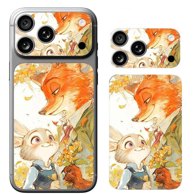 Cartoon Zootopia Camera & Back Sticker for iPhone 17 Pro Max Cute Judy iPhone 17 Pro Camera Sticker Protector - รูปที่ 4