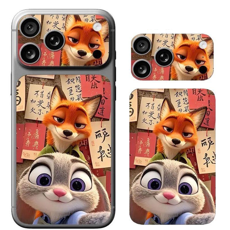 Cartoon Zootopia Camera & Back Sticker for iPhone 17 Pro Max Cute Judy iPhone 17 Pro Camera Sticker Protector - รูปที่ 7