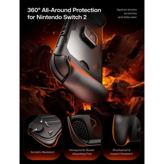JSAUX ModCase สําหรับสวิทช์ 2 nintendo SWITCH 2 กรณีป้องกันกรณี TPU กรอบกลางและ PC ฝาครอบด้านหน้า Shock Absorption & Anti-Scratch-PC0121