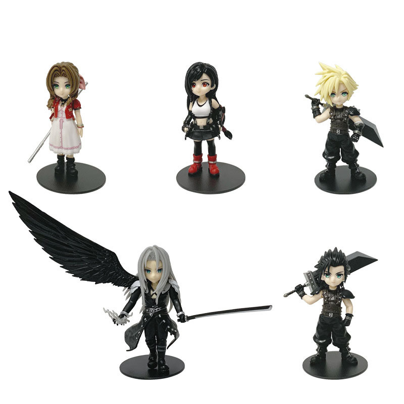 5 รูปแบบอะนิเมะ Kai Sephiroth Cloud Tifa Action Figure One-Winged Angel Figurine เครื่องประดับเดสก์ท็อป PVC คอลเลกชันตุ๊กตาของเล่นของขวัญ