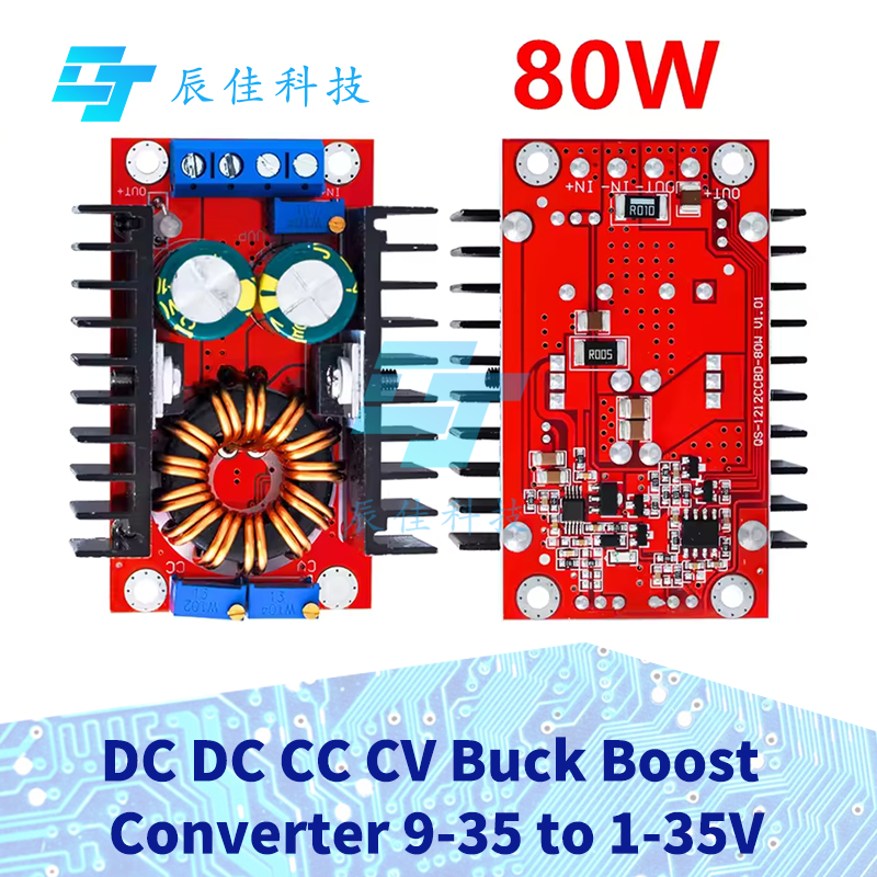 DC DC CC CV Buck Boost Converter 9-35 ถึง 1-35V 80W Buck Booster DC Step Down Step Up อะแดปเตอร์โมดู
