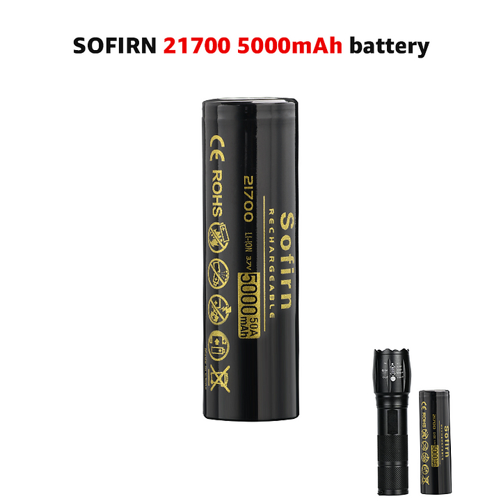 Sofirn Zoomable ไฟฉาย 21700 4000mAh แบตเตอรี่ 40A 3.7V 10C ชาร์จแบตเตอรี่ลิเธียม Discharge