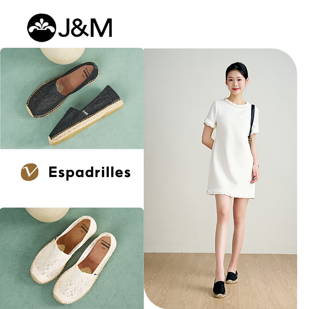 Joy&Mario รองเท้าผู้หญิง รองเท้าส้นเตี้ยตาข่ายระบายอากาศ รองเท้าส้นเตี้ยตาข่ายกันลื่น น้ำหนักเบา