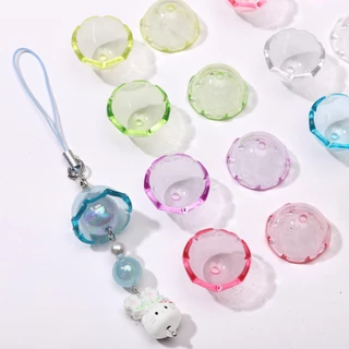 [22x12.5 มม.] โปร่งใสแมงกะพรุน WIND CHIME ฝาครอบอะคริลิคครึ่งวงกลมลูกปัด DIY WIND CHIME จี้ DIY กระเป๋าเป้สะพายหลังพวงกุญแจอุปกรณ์เสริม