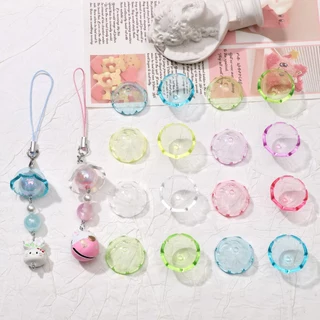 [22x12.5 มม.] โปร่งใสแมงกะพรุน WIND CHIME ฝาครอบอะคริลิคครึ่งวงกลมลูกปัด DIY WIND CHIME จี้ DIY กระเป๋าเป้สะพายหลังพวงกุญแจอุปกรณ์เสริม