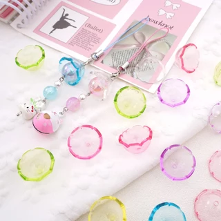 [22x12.5 มม.] โปร่งใสแมงกะพรุน WIND CHIME ฝาครอบอะคริลิคครึ่งวงกลมลูกปัด DIY WIND CHIME จี้ DIY กระเป๋าเป้สะพายหลังพวงกุญแจอุปกรณ์เสริม