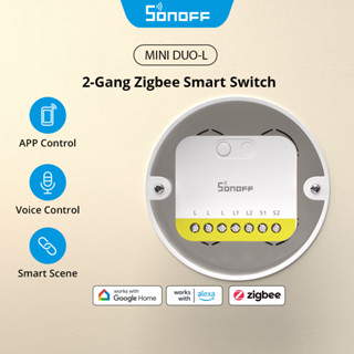 SONOFF MINI DUO-L 2-Gang Zigbee สมาร์ทสวิทช์ไม่จําเป็นต้องใช…