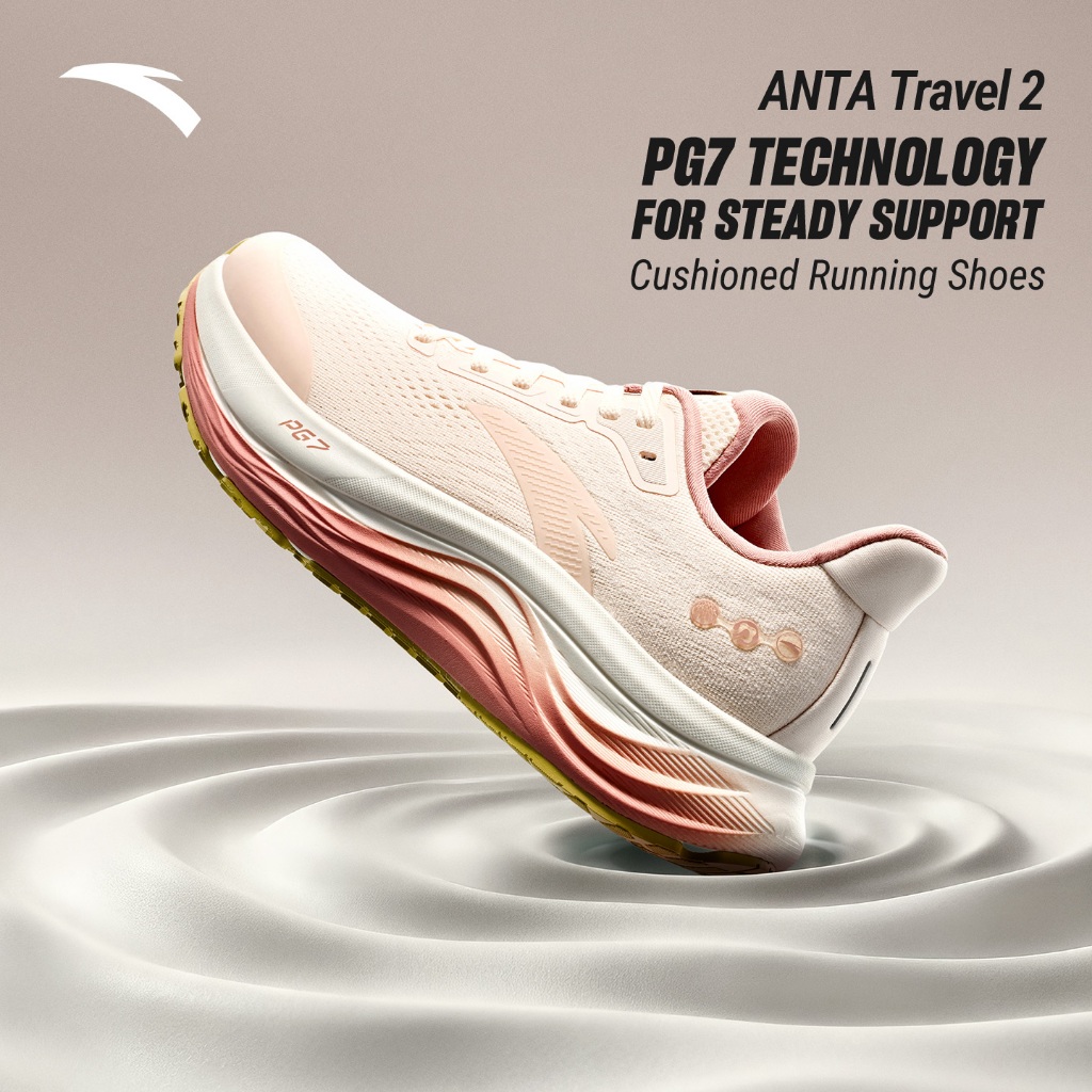 ANTA Women Travel PG 7 รองเท้าวิ่ง Cushioned Rebound รองเท้ากีฬาระบายอากาศ 1226A5546