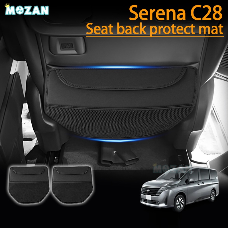 Nissan Serena C28 e-Power (2024-2028) Seat Kick PadSan Back Pad Anti-สกปรกที่นั่ง Anti KICK เบาะเสื่อเท้าที่นั่ง protector Pad