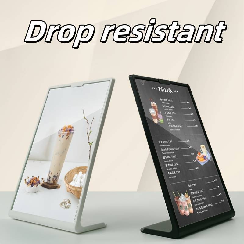 A4/A5/A6 ป้ายตั้งโต๊ะ ป้ายเมนู ป้ายราคา ทรง L minimal ของตกแต่งร้านกาแฟ