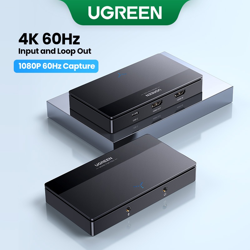 Ugreen การ์ดจับภาพวิดีโอ 4K60Hz USB C HDMI สําหรับไลฟ์สด บันทึกวิดีโอ Macbook Windows Linux Android