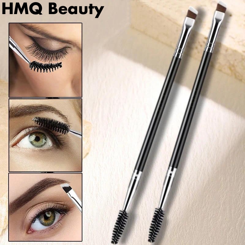 10/5pcs Double-Head Eyebrow Brush Eyelash Comb แปรงแต่งหน้ามืออาชีพสําหรับ Eye Brow Lash Extension แปรง 2-in-1 เครื่องมือแต่งหน้า