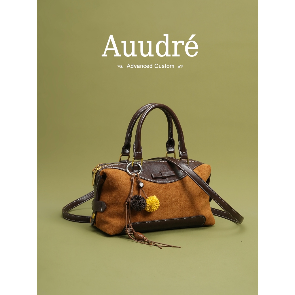 Auudre Premium Texture Retro Handbag All-Match Commuter Messenger Bag