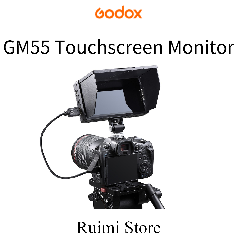 Godox GM55 4K Monitor 5.5 นิ้ว DSLR 3D LUT หน้าจอสัมผัส IPS FHD 1920x1080 วิดีโอ 4K HDMI Field Monit