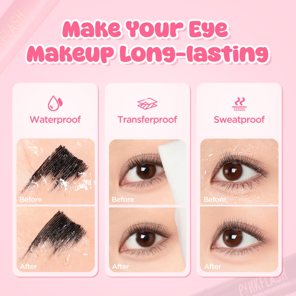 PINKFLASH OhMyWink Mascara Day & Night Longening Volume Waterproof Mascara Fiber-filled Silicone wands PF-E08 - รูปที่ 5