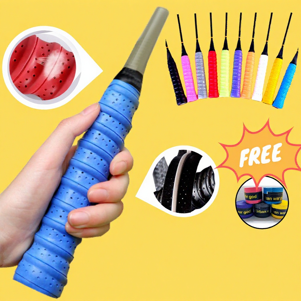 เทปป้องกันลื่นสำหรับไม้แบดมินตัน ซับเหงื่อ ทนทาน มีให้เลือก 10 สี | จัดส่งไวจากผู้ขาย Selangor