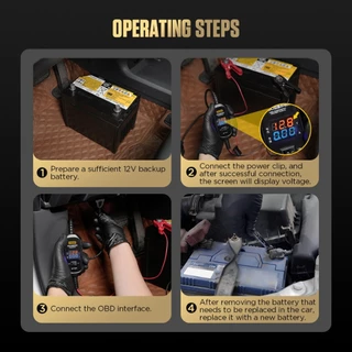 【ส่งไว】AUTOOL สายไฟฉุกเฉิน OBD BT30 12V รถ Obd2 Emergengy สายไฟวินิจฉัย ECU สายไฟฉุกเฉินแบตเตอรี่แรงดันไฟฟ้าจอแสดงผลปัจจุบัน
