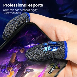 บลูว้าว ถุงมือเล่นเกม 3ง ของแท้บางเฉียบ 0.3 มม. ผ้าเส้นใยเงินนําไฟฟ้าเรียบและอย่างต่อเนื่องถุงมือนิ้วเล่นเกมกันเหงื่อ
