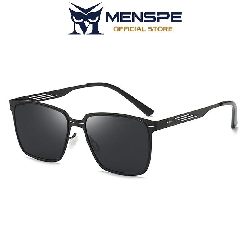 MENSPE Mens Polarized Square Frame แว่นตากันแดดคลาสสิกขับรถ UV400 Clean Vision เปลี่ยนสีแว่นตากันแดด