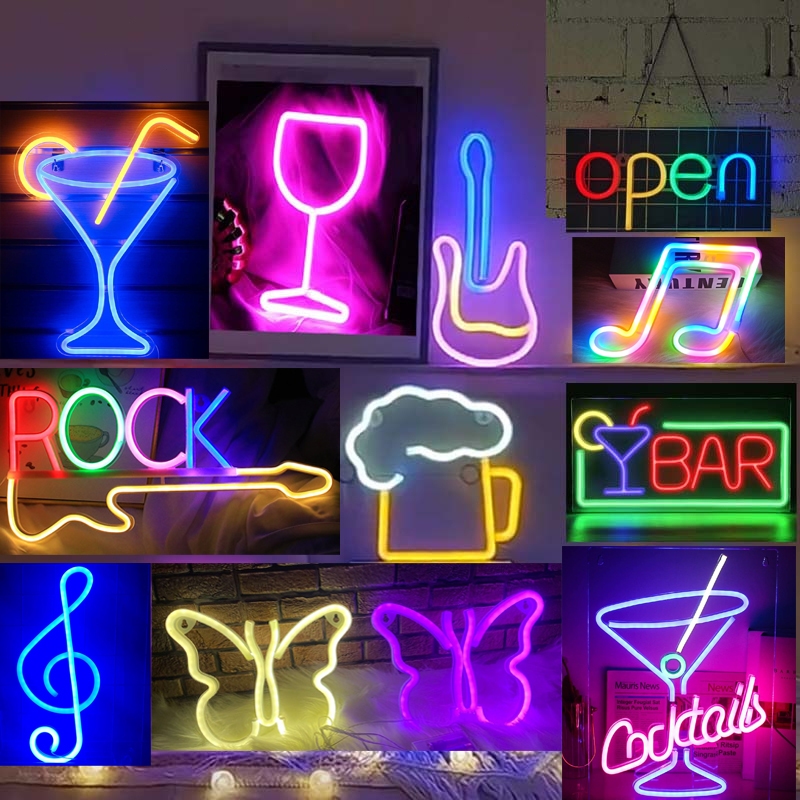 【UNOLUX】ป้ายไฟนีออน LED เปิด ป้ายบาร์ ป้ายติดผนัง ป้ายโฆษณา บาร์ ร้านอาหาร ร้านค้า เทศกาล ตกแต่ง