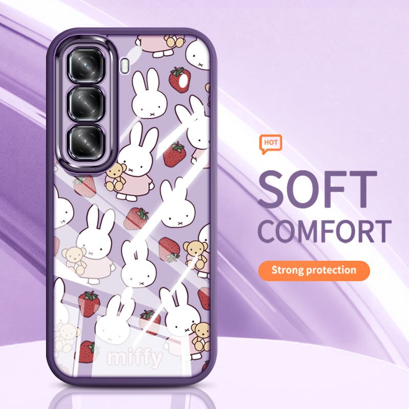 YBD สําหรับ Tecno Spark 40C Spark 40 Pro+ KM6 KM7 เต็มหน้าจอน่ารักแมวและสุนัขเปลือก