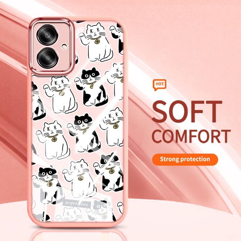 YBD สําหรับ Infinix Smart 10 Plus Tecno POP 10 Spark GO 2 X6725 X6725B X6725C KM4 เต็มหน้าจอแมวน่ารั