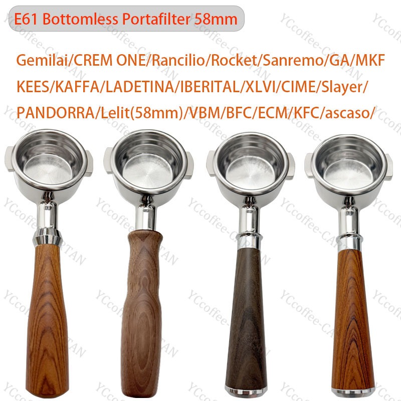 เครื่องทํากาแฟ ไม่มีกรอบ ขนาด 58 มม. สําหรับ Gemilai CREM ONE Rancilio Rocket Sanremo KEES KAFFA LADETINA IBERITAL XLVI CIME PANDORRA Lelit VBM BFC ECM KFC ascaso Slayer GA MKFCoffee Maker