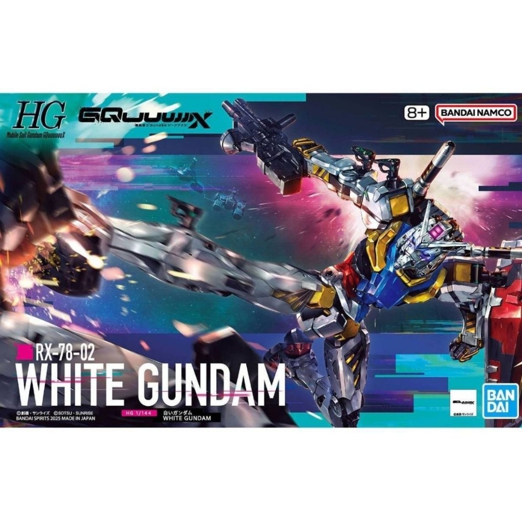 BANDAI HG 1/144 Mobile Suit Gundam HGGQ GQuuuuux RX-78-02 WHITE GUNDAM