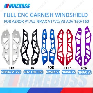 A Pair Full CNC Garnish Windshield For Aerox V1/V2/V3 Nmax V1/V2/V3 Nmax Turbo  Adv 150/160 Nmax V1 Nmax V2 Nmax V3 Nmax Turbo