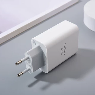 Original Infinix 45W Charger EU Super Fast Charging Power Adapter 6A USB C สําหรับ Infinix หมายเหตุ 40 30 30i Zero 8 30 X ร้อน 40 30 Pro