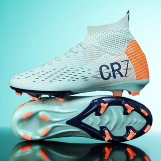 2025 รองเท้าฟุตบอล CR7 ใหม่ล่าสุดสำหรับการฝึกซ้อมกีฬากลางแจ้ง 4 สีขนาด 35-45
