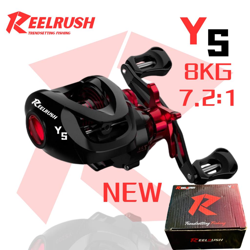ReelRush เซ็ทมือใหม่【YS Baitcasting Reel + RED X8 PE】รอกน้ำหยดคู่สายไม่ตกสี พร้อมตกปลาช่อน คุ้มสุดในคลาส