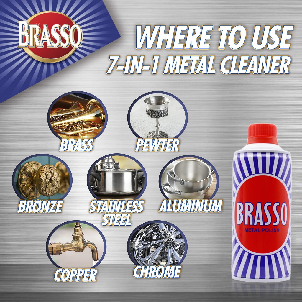 Brasso บรัสโซ 100ml/200ml/400ml ขัดทองเหลืองเงาวาวในครั้งเดียว!บรัสโซ บัสโซ