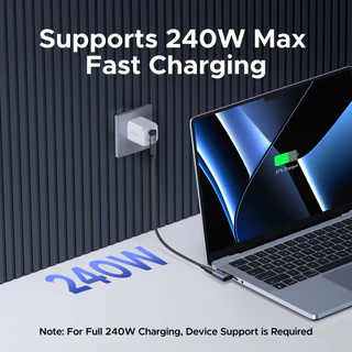 UGREEN อะแดปเตอร์ USB-C Male to USB-C Female, วิดีโอ 8K@60Hz เร็วเป็นพิเศษ 40Gbps, การออกแบบขนาดกะทัดรัดและโลหะ, การชาร์จสูงสุด 240W, ความเข้ากันได้สําหรับ MacBook/iPad/สมาร์ทโฟน