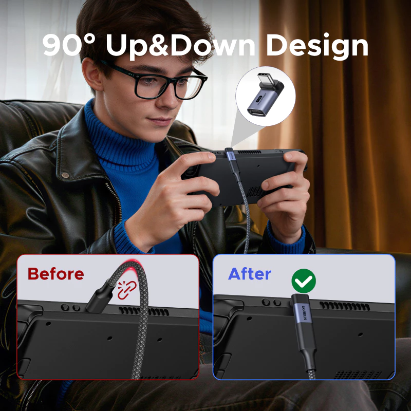 UGREEN อะแดปเตอร์ USB-C Male to USB-C Female, วิดีโอ 8K@60Hz เร็วเป็นพิเศษ 40Gbps, การออกแบบขนาดกะทัดรัดและโลหะ, การชาร์จสูงสุด 240W, ความเข้ากันได้สําหรับ MacBook/iPad/สมาร์ทโฟน thumbnail 8